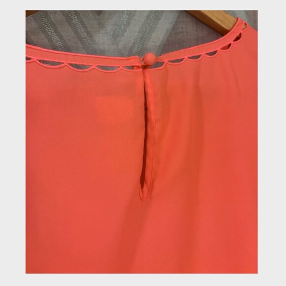 Peach J.Crew Blouse with Round Embroidered Neckline - Picture 5 of 7